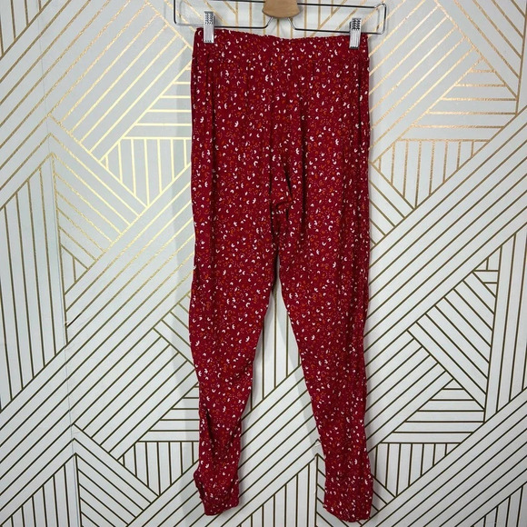 Poupette St Barth Red Sky Rayon Georgette Foe Printed Pants Size US XS‎ - Picture 6 of 12
